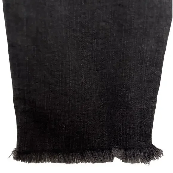 Madewell 10" High-Rise Skinny Jeans in Berkeley Black Women's 27 Tall Button Fly - Picture 8 of 9